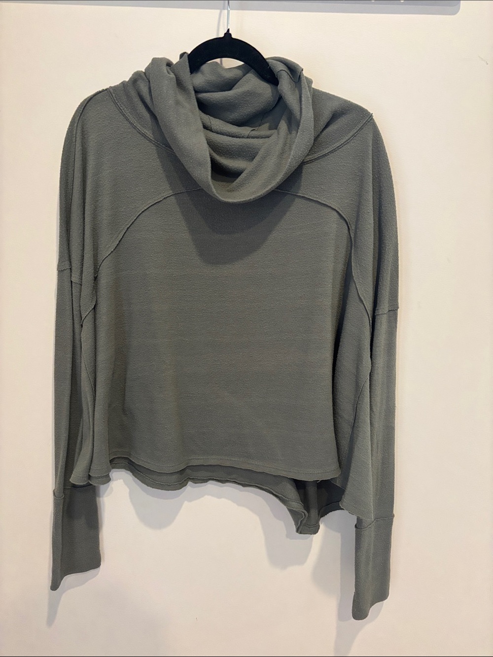 We The Free Sage Green Cowl Neck Pullover